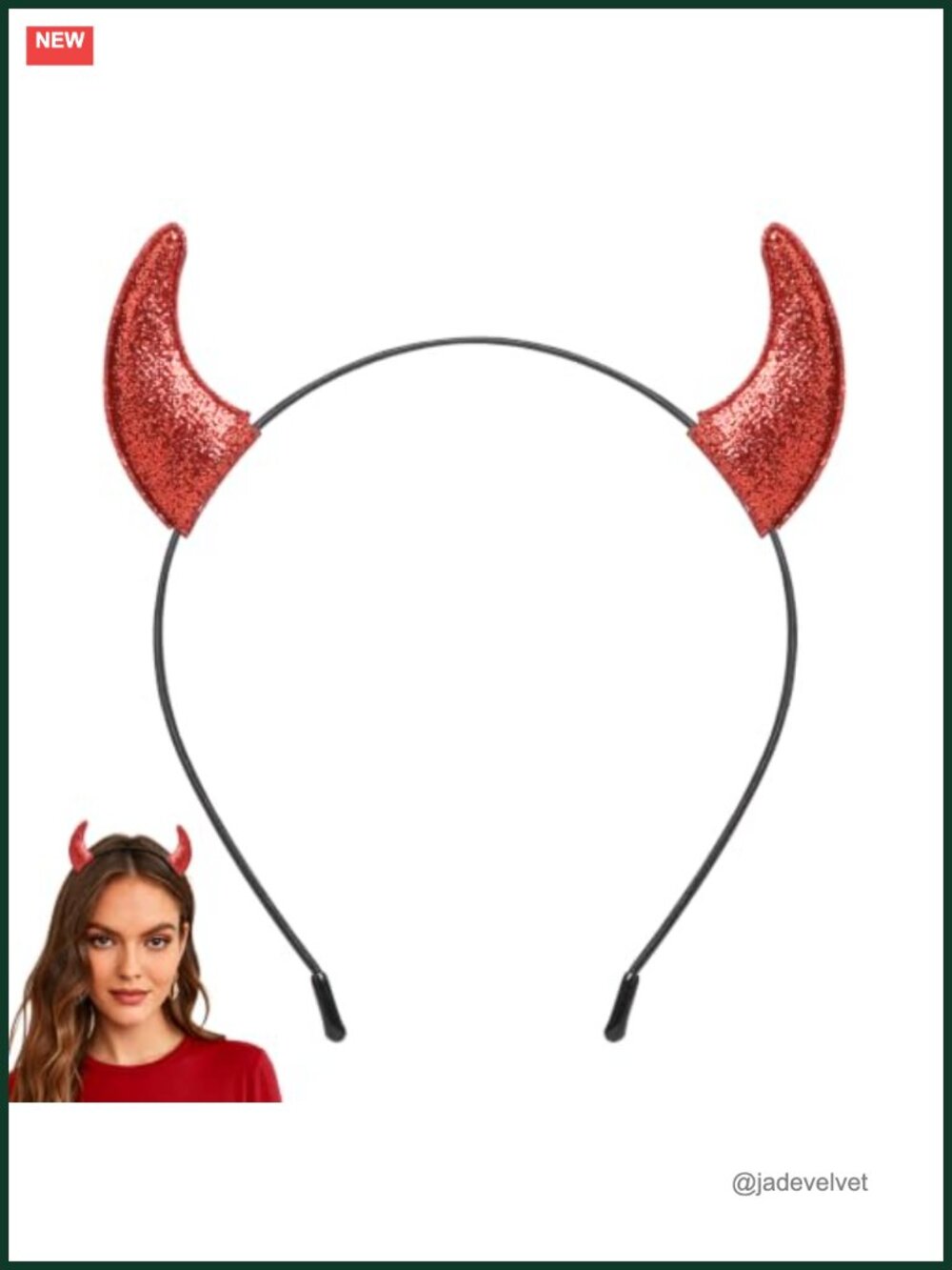 Glitter Devil Horns Headband Cosplay Halloween Costume Accessory